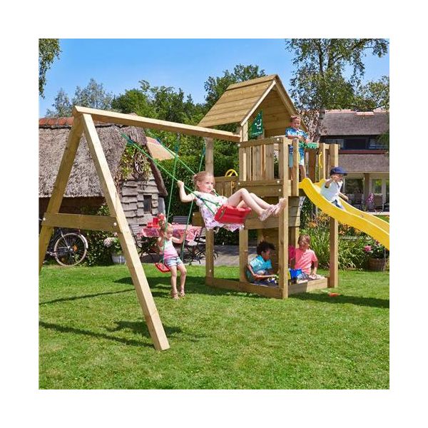 Lektorn Jungle Gym Cubby med gunga och rutschkana 