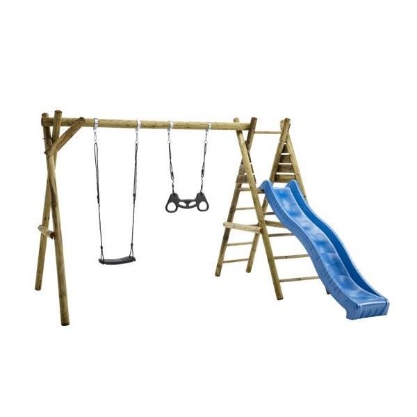 Gungställning Nordic Play 805-628 med plattform, gungor och rutschkana 