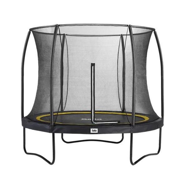Studsmatta Salta Comfort Edition svart, med säkerhetsnät Ø251 cm