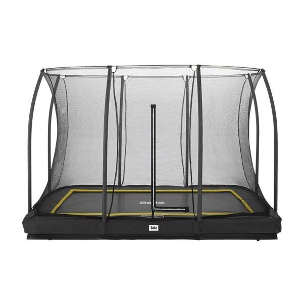 Trampolin Salta Comfort Edition Inground svart, med säkerhetsnät 