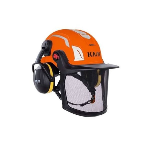 Sikkerhedshjelm KASK Zenith X Combo Uventileret, med visir og høreværn Appelsin