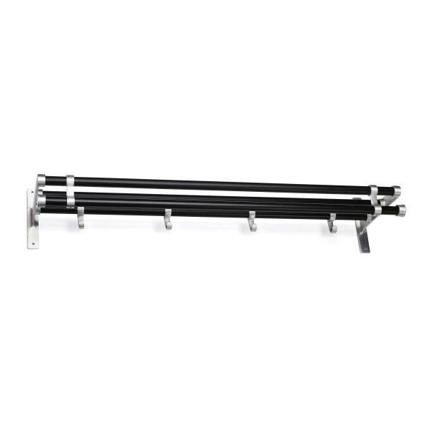 Hattehylde Habo Elegant Plus  Aluminium/sort, 1000 mm