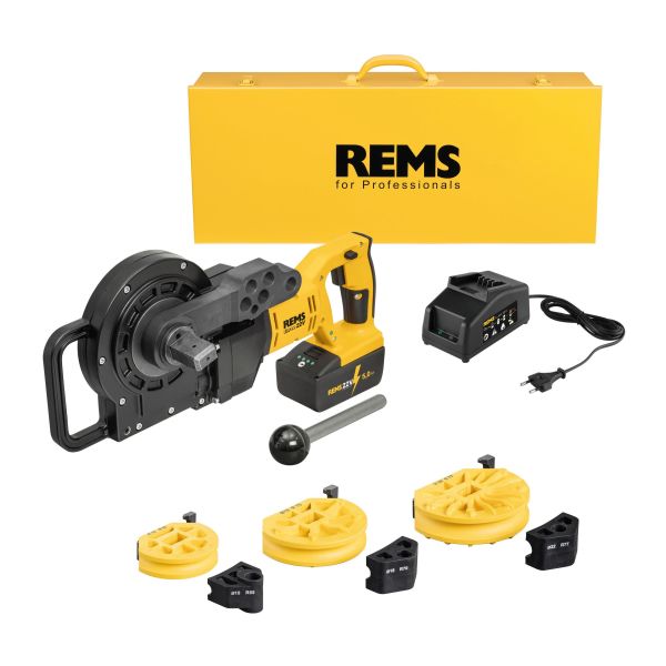 Bukkemaskine REMS 580051 R220 15-22 mm, med batteri og oplader 