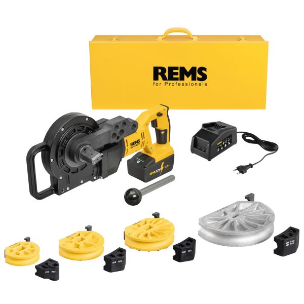 Bukkemaskine REMS 580054 R220 15-28 mm, med batteri og oplader 