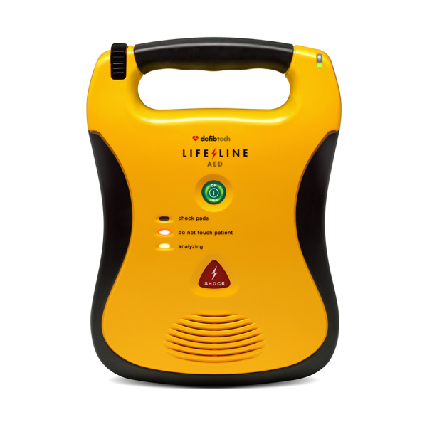 Defibrillaattori Defibtech Lifeline AED mukana akku, elektrodit ja laukku 