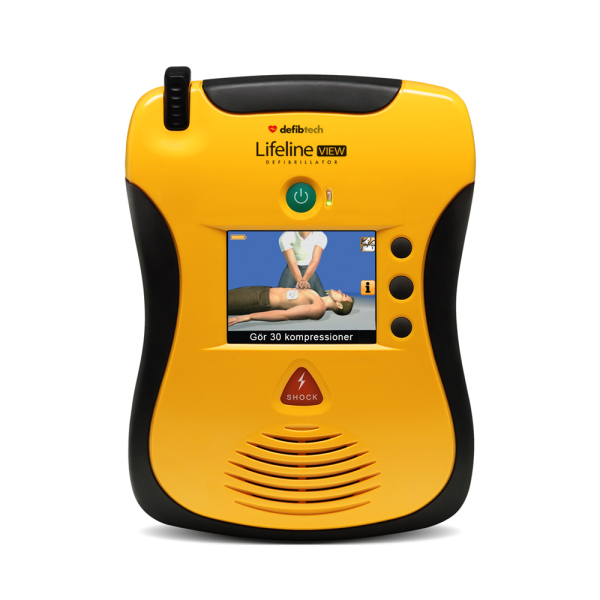 Defibrillaattori Defibtech Lifeline View mukana akku, elektrodit ja laukku 