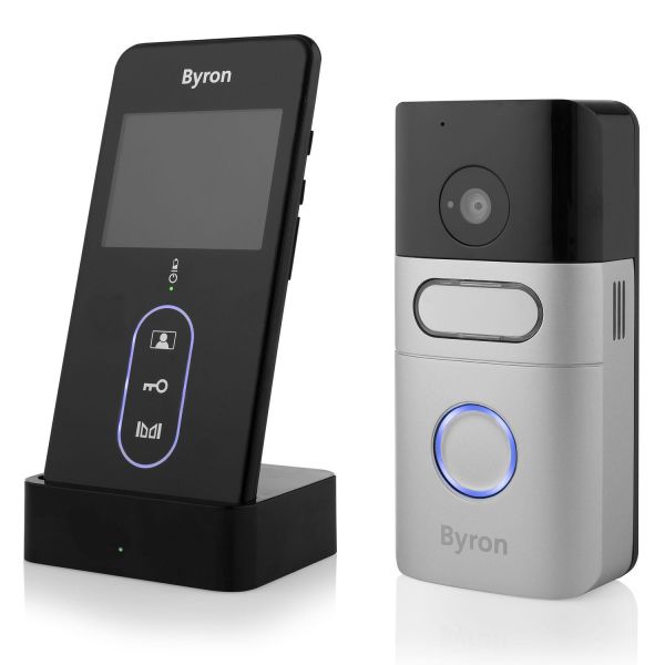 Videodørklokke Byron DIC-24615 trådløs,skjerm, 2-veis kommunikasjon 