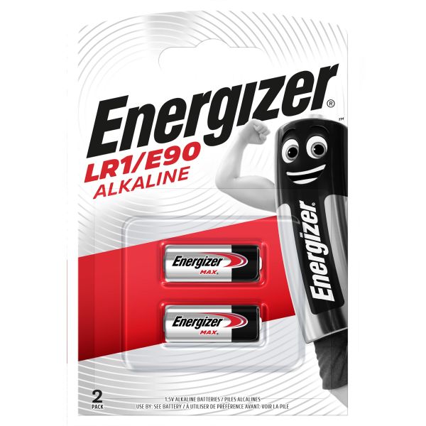 Alkaliparisto Energizer Alkaline LR1/E90, 1,5 V, 2 kpl 