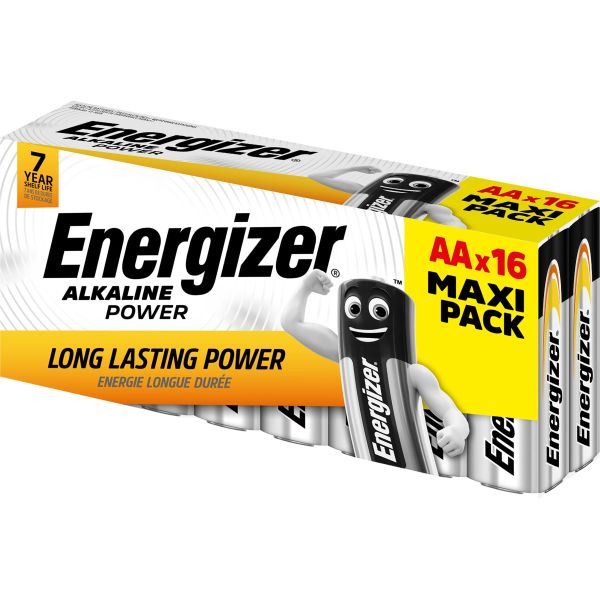 Batteri Energizer Alkaline Power alkaliskt, AA, 1,5 V, 16-pack AA