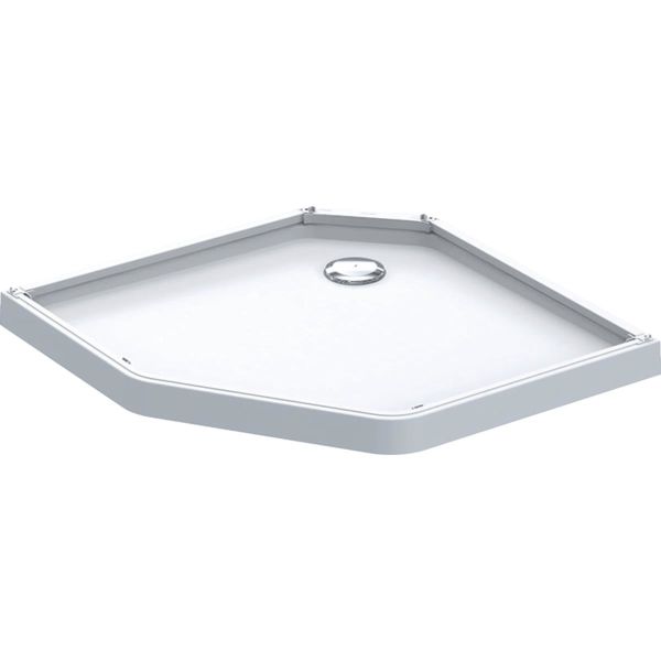 Dusjkar Ifö Showerama marmorert, lakkert, steinharpiks B=80 cm, L=90 cm