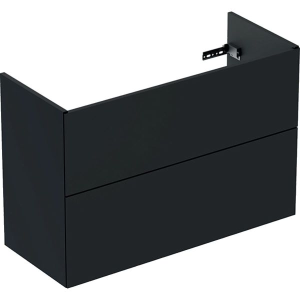 Tvättställsskåp Ifö Elegant 2 lådor, svartmatt Bredd: 90 cm