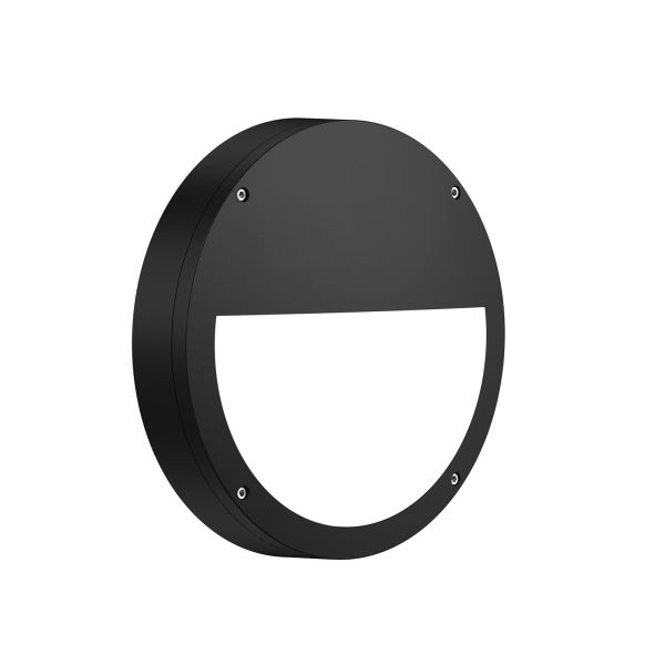 Ulkoseinävalaisin Westal Diploma Halv PC 12 W, 1100 lm, 275 x 275 mm Musta