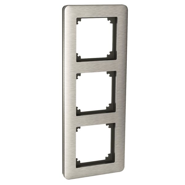 Kombinasjonsramme Schneider Electric Exxact Solid stål 3 rom