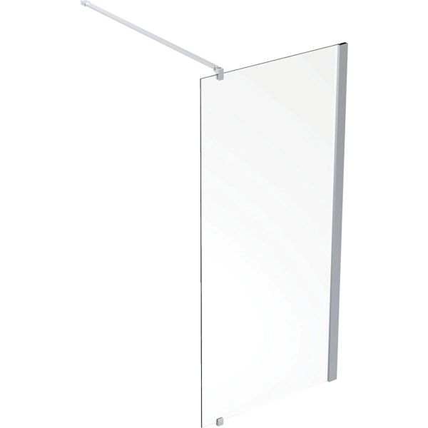 Dusjvegg Ifö Showerama 10-20 aluminium/klart glass 800 x 1950 cm
