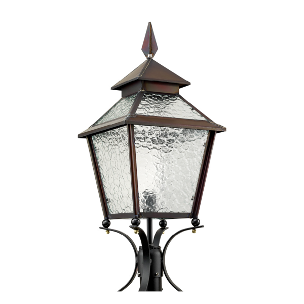 stolpearmatur Westal Eriksberg kobber, katedralglas, 730 x 306 mm 