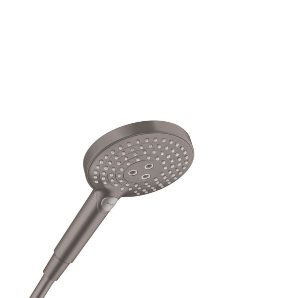 Håndbruser Hansgrohe Raindance Select S120 26530340 3 stråletyper, Ø125 mm, børstet sort krom 