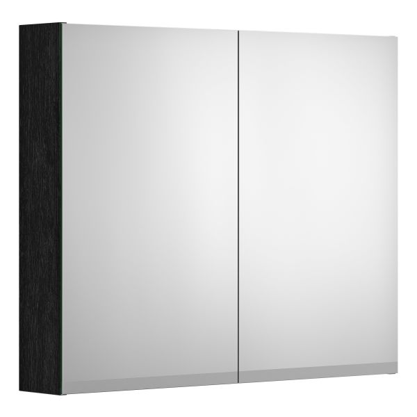 Spegelskåp Gustavsberg Artic svart, 80 cm 