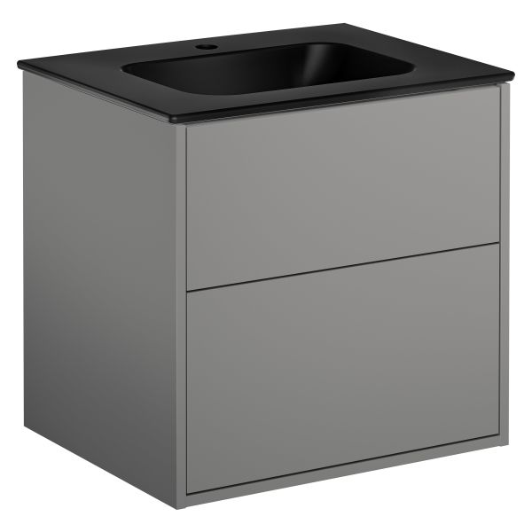 Underskab Gustavsberg Artic Askegrå, 60 cm, med håndvask 