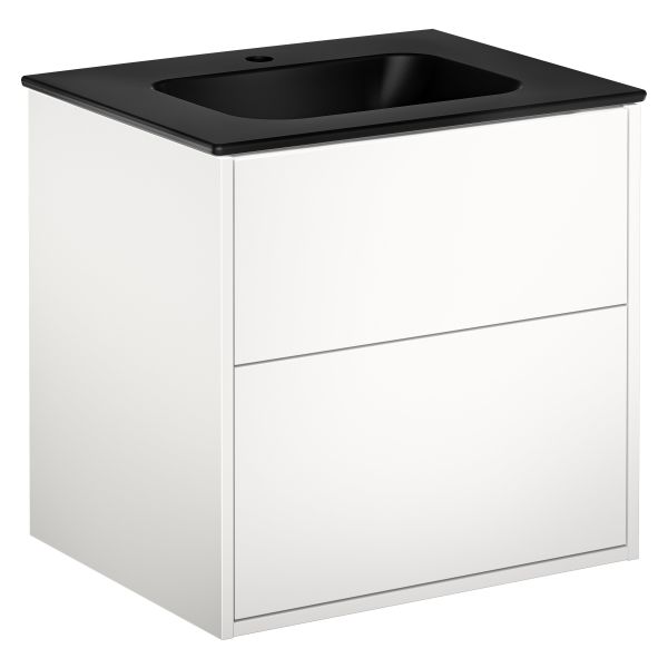 Allaskaappi Gustavsberg Artic valkoinen, 60 cm, pesualtaalla 