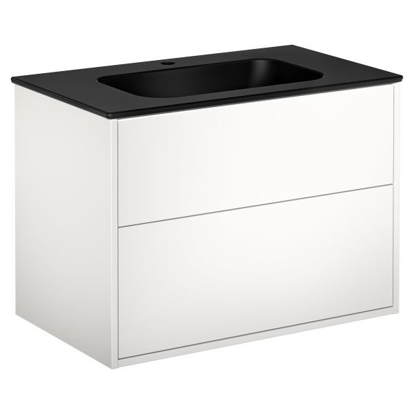 Allaskaappi Gustavsberg Artic valkoinen, 80 cm, pesualtaalla 