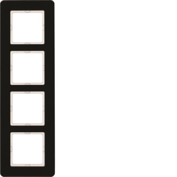 Dekkramme Hager 10146076 4 rom, Q.7, glass Svart