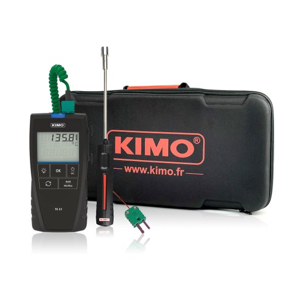 Termometer Sauermann Kimo TK61 set med batteri och yt- och trådgivare 