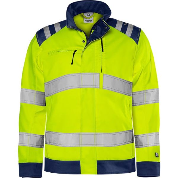 Hi-vis jakke Fristads 4067 GPLU Høj synlighed gul/marineblå Hi-Vis gul/marineblå XXL