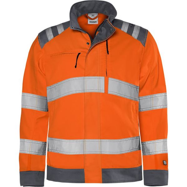 Hi-vis jakke Fristads 4067 GPLU Høj synlighed orange/grå Hi-Vis Orange/Grå XXL