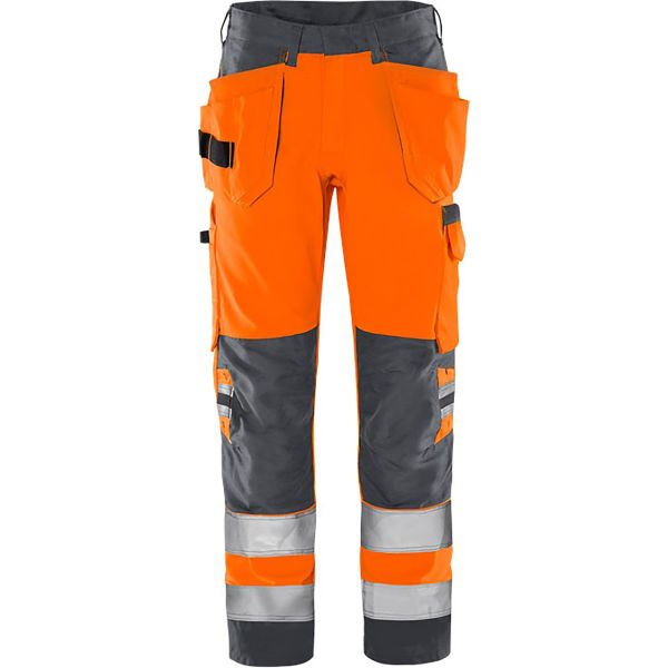 Håndværkerbukser Fristads 2641 GPLU Høj synlighed orange/grå Hi-Vis Orange/Grå C70