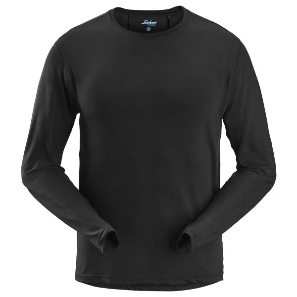 T-shirt Snickers Workwear 2411 LiteWork långärmad, svart XS