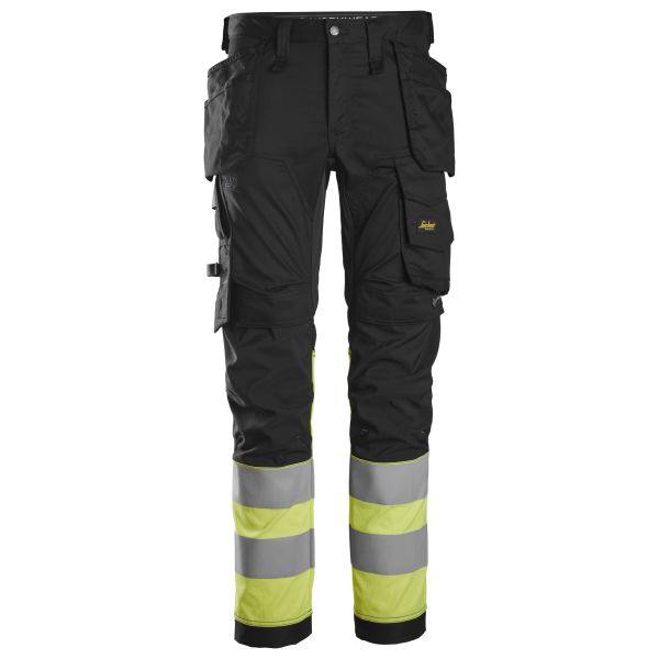Håndværkerbukser Snickers Workwear 6234 sort/Hi-Vis gul Sort/Hi-Vis Gul Str 048