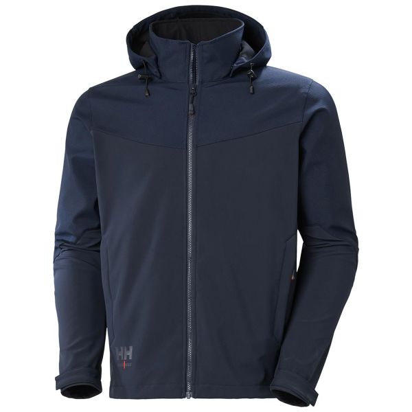 Softshelljacka Helly Hansen Workwear Oxford 74290-590 med huva Marinblå S