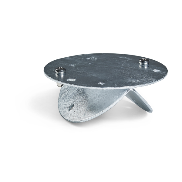 Hjørnebrakett Westal 7721530 for armatur, Ø107 mm Sølv/galvanisert