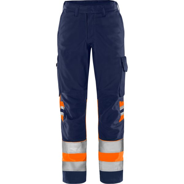 Håndværkerbukser Fristads 2652 GPLU Hi-vis orange/marineblå Hi-Vis Orange/Marineblå 34