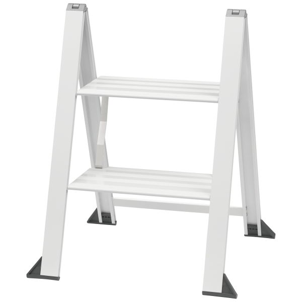 Arbejdsskammel W.steps Vikingstep Colour 2 trin Hvid