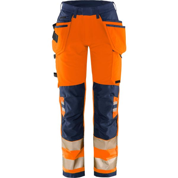 Håndværkerbukser Fristads 2664 GSTP Bemærk, orange/marineblå Hi-Vis, Orange/Navy 34