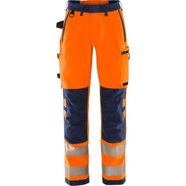Håndværkerbukser Fristads 2665 GSTP Bemærk, orange/marineblå Hi-Vis, Orange/Navy 34