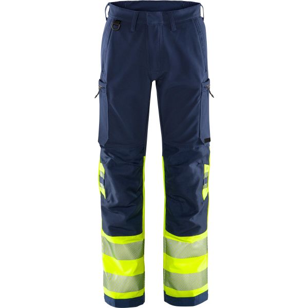 Håndværkerbukser Fristads 2647 GSTP Bemærk, gul/marineblå Hi-Vis, gul/marine C52