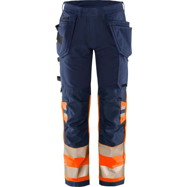 Håndværkerbukser Fristads 2643 GSTP Navy/Orange Marineblå/Orange C50