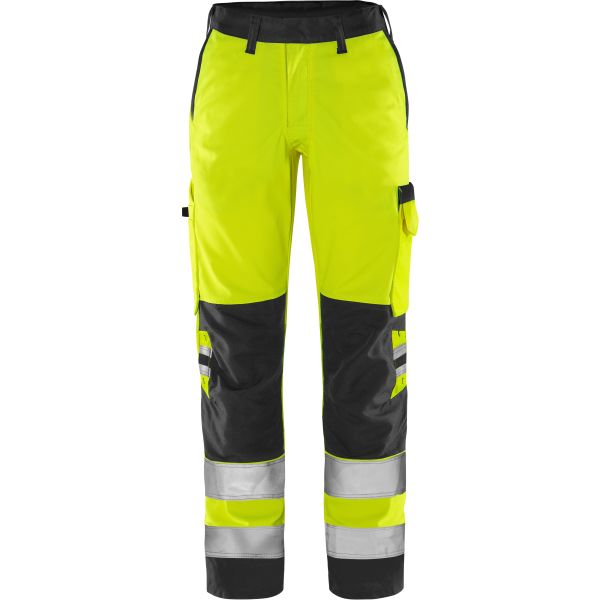 Håndværkerbukser Fristads 2642 GPLU Høj synlighed gul/sort Hi-Vis gul/sort 34