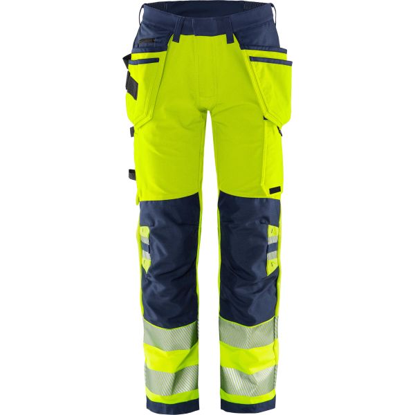 Håndværkerbukser Fristads 2644 GSTP Høj synlighed gul/marineblå Hi-Vis gul/marineblå C52