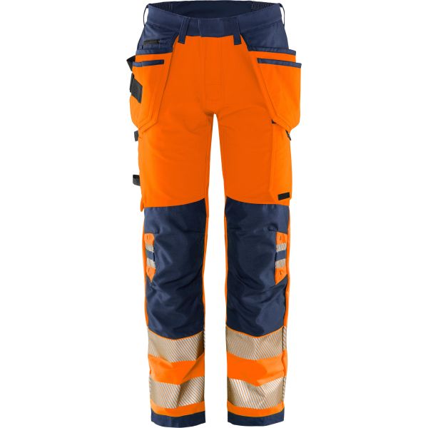 Håndværkerbukser Fristads 2644 GSTP Orange/marineblå Orange/marineblå C50