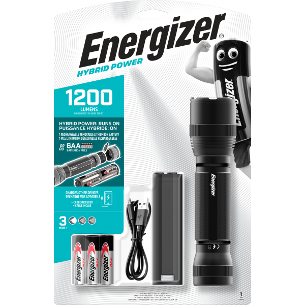 Lommelygte Energizer Hybrid Power 1200 lm 