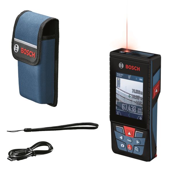 Laseretäisyysmittalaite Bosch GLM 150-27 C Bluetooth, punainen laser 