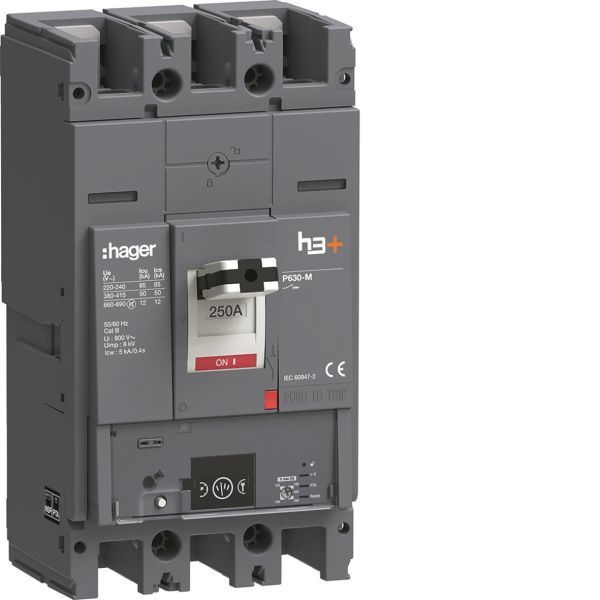 Effektbrytare Hager HMW250NR MCCB, H3+, P630 ENERGY 3x250 A