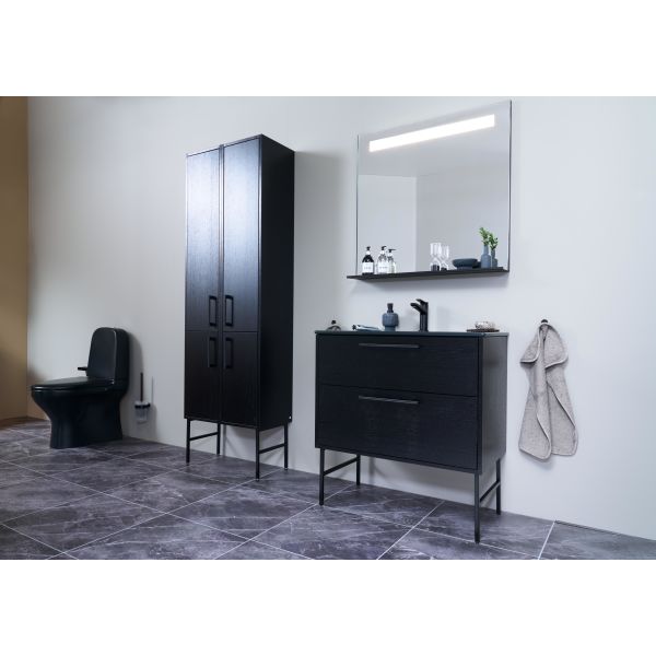 Allaskaappi Gustavsberg Artic musta, 100 cm, ilman pesuallasta 