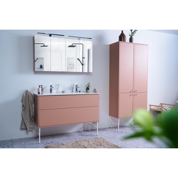 Underskab Gustavsberg Artic 120 cm, med håndvask, 2 bl.huller 
