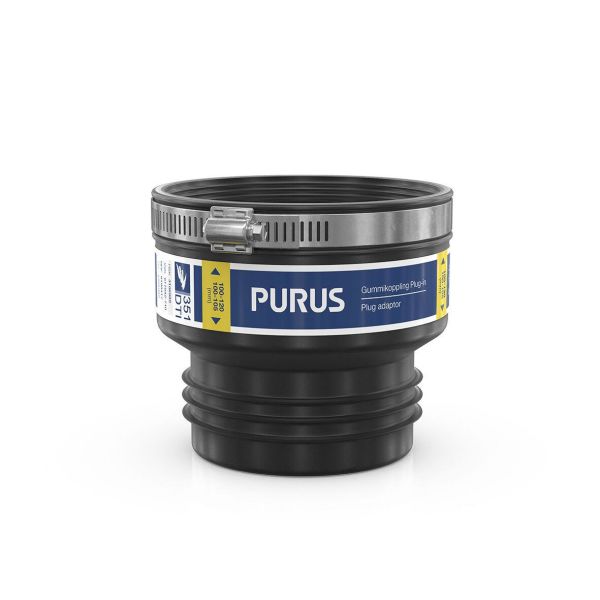 Gumminippel Purus 3106989 plug-in, svart 