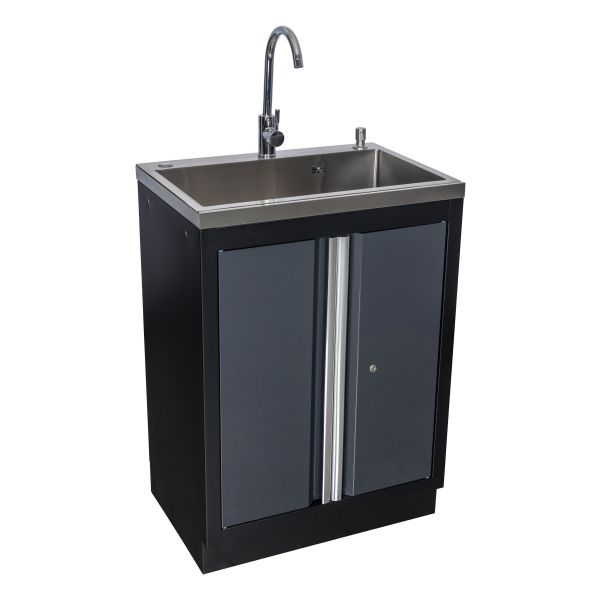 Håndvask PELA 513945 med kabinet, 630 mm Grå