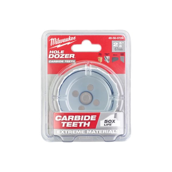 Hålsåg Milwaukee Hole Dozer Carbide TCT, karbid Ø 65 mm